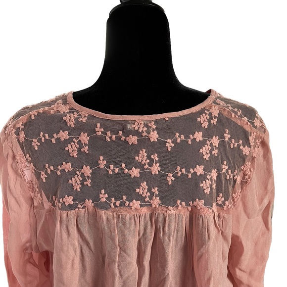 CHARLIE PAIGE TOPS BROCADE & LACE TRIM COVER UP - Picture 4 of 7